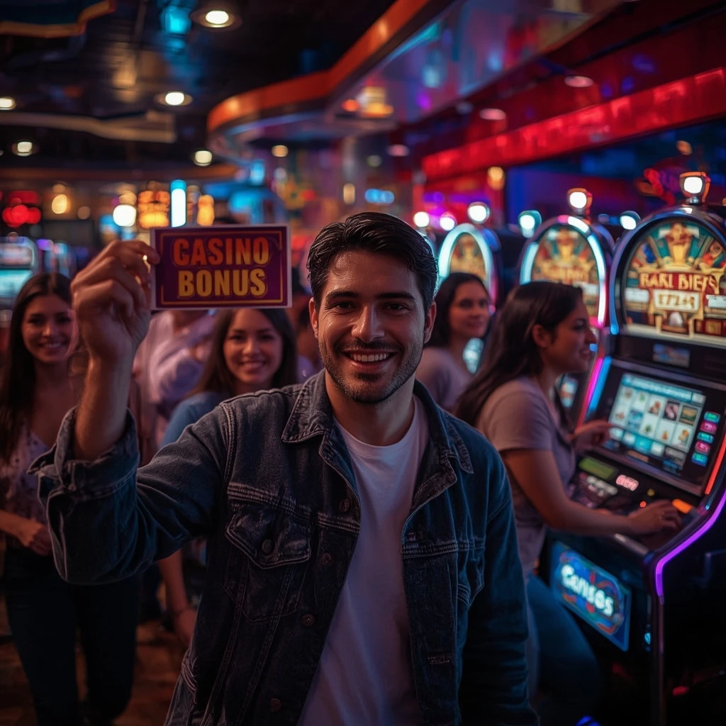 una persona con un bonus del casinò BIG BESTINGAME CASINO